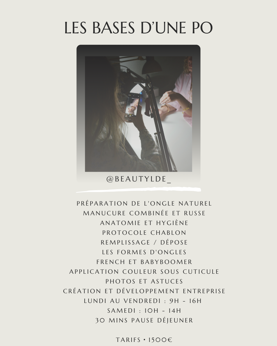 Programme Les bases d’une PO